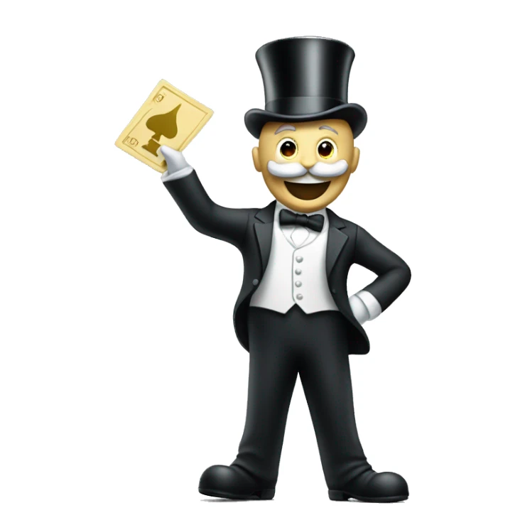 Monopoly man celebrating sticker