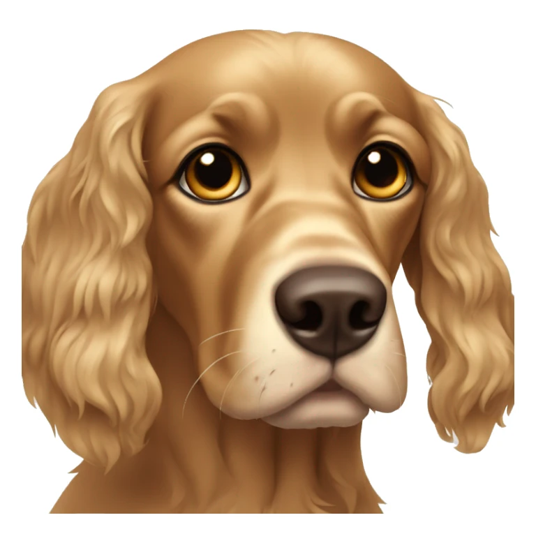golden spaniel with brown eyes sticker