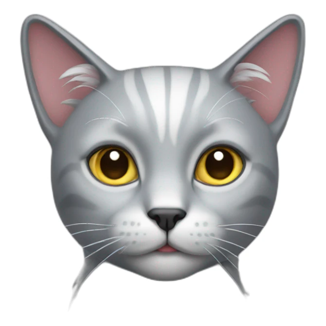 Silver cat sticker