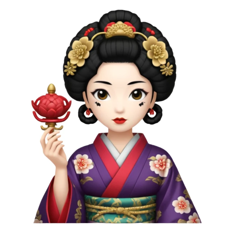 geisha hold medusa head  sticker