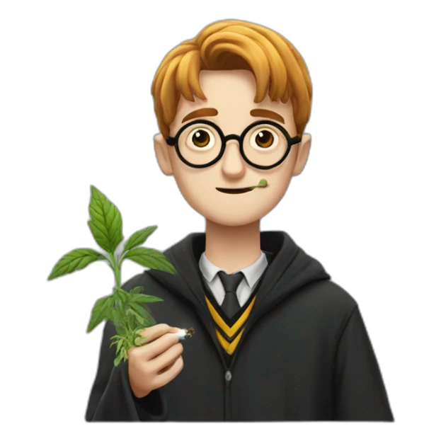 Harry Potter smoking herbs sticker