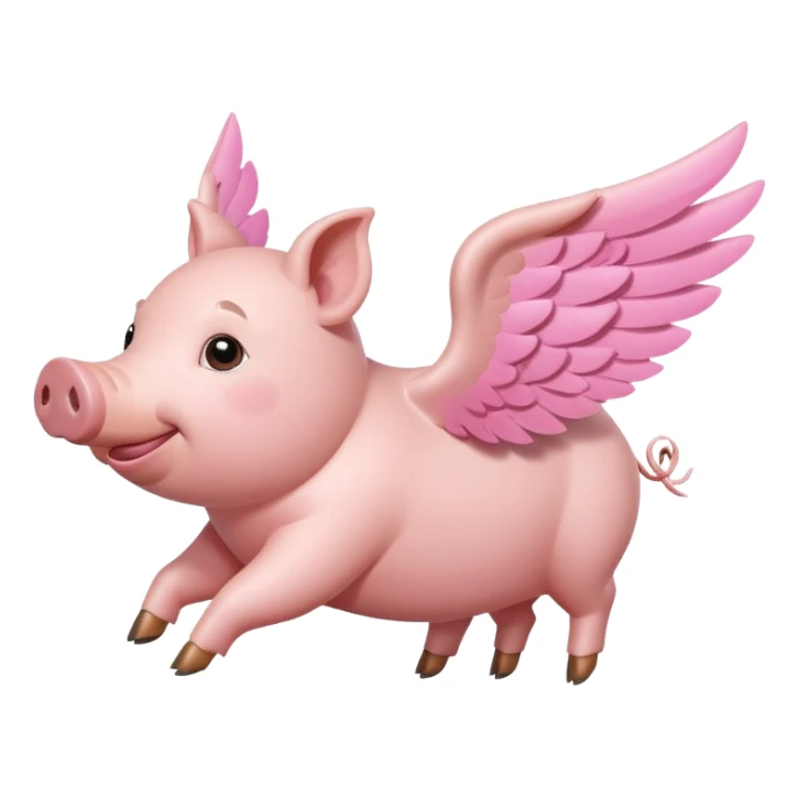 Pig flying  sticker