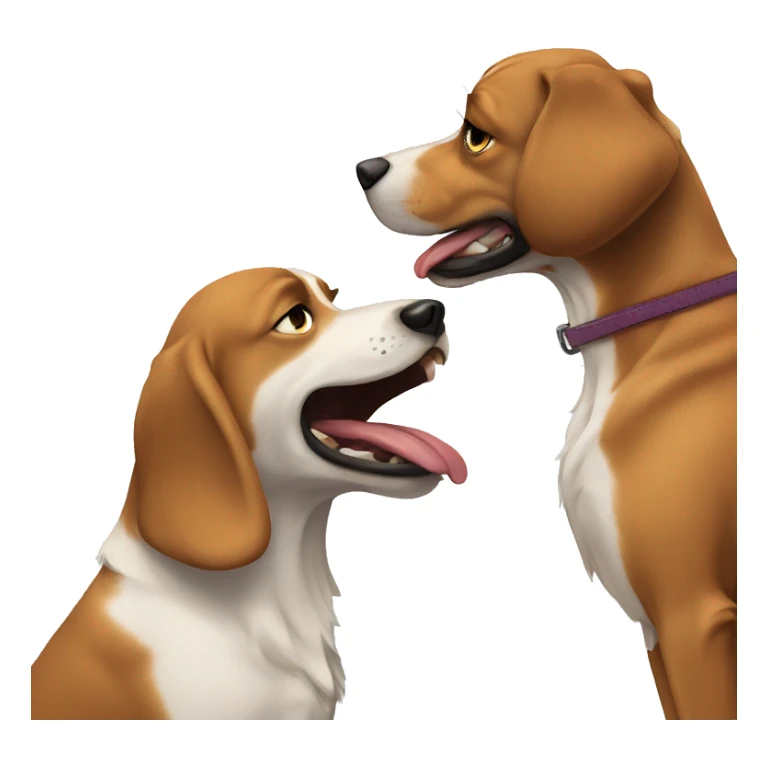 Dog slap other dog sticker