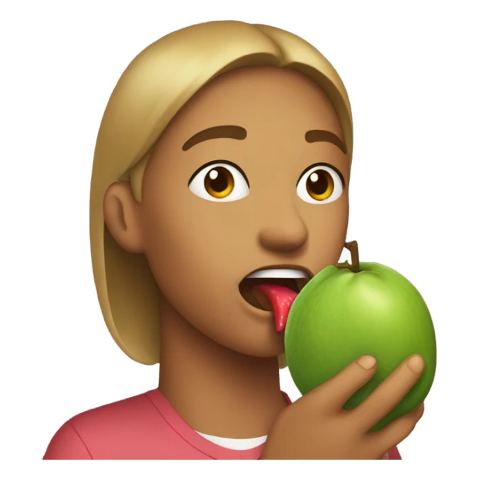 someone eating guava sticker