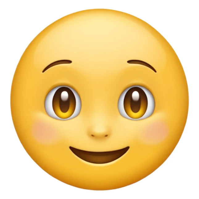 Emoji, yellow round teasing smile sticker