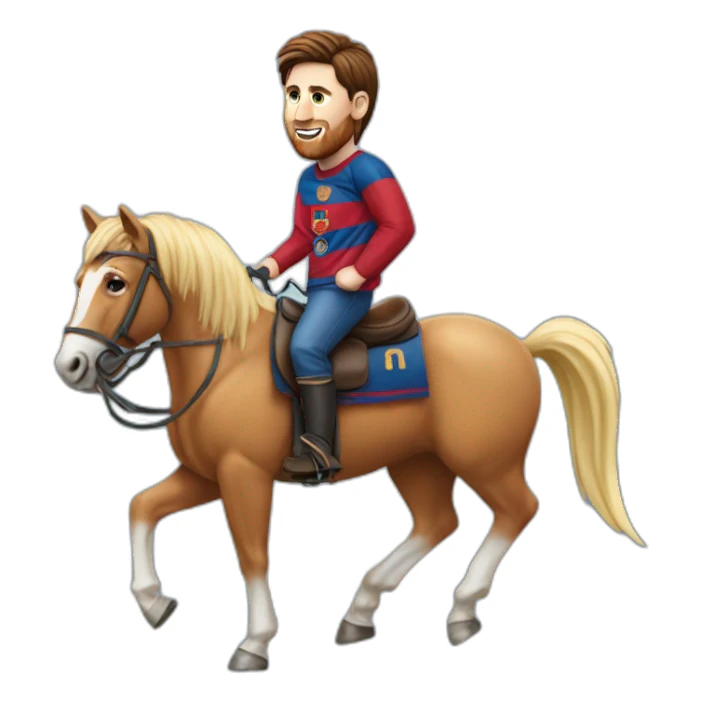 Messi sur un cheval sticker