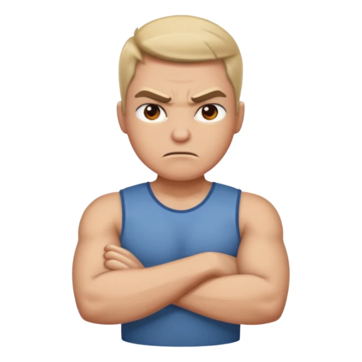 angry arms crossed sticker