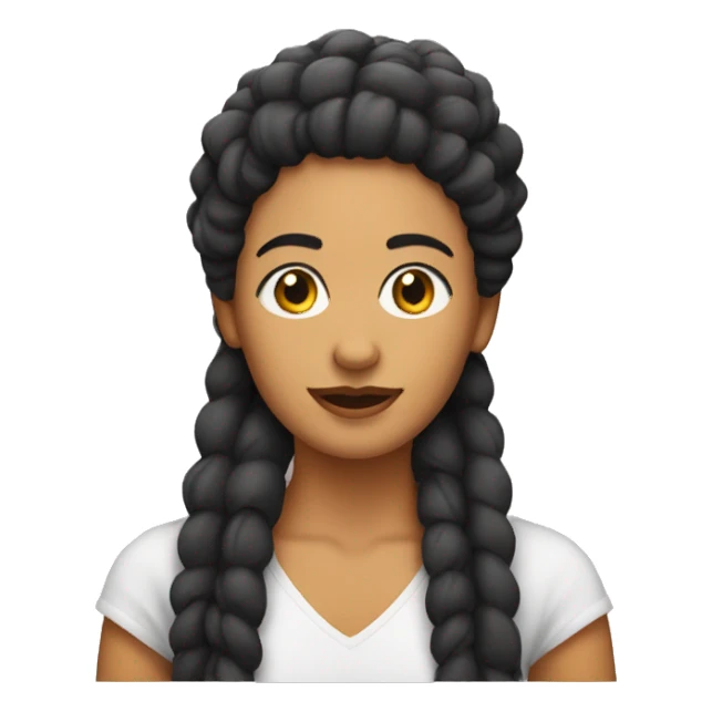 Chica con rulos castaños sticker