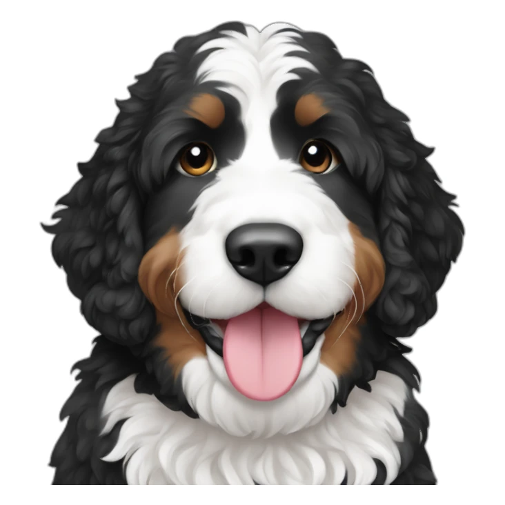 black white f1b bernedoodle slim sticker