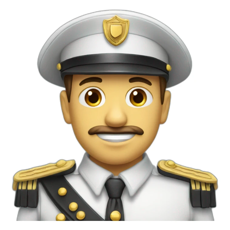 Gendarme avec un calot sticker