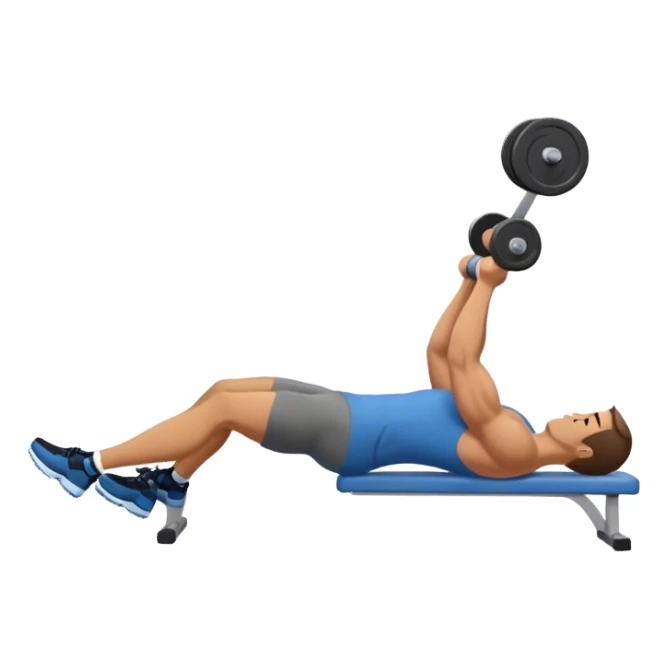 side-view man weighted glute-bridges sticker