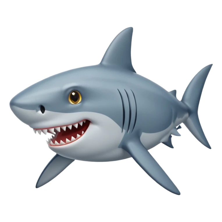 Shark with star eyes sticker