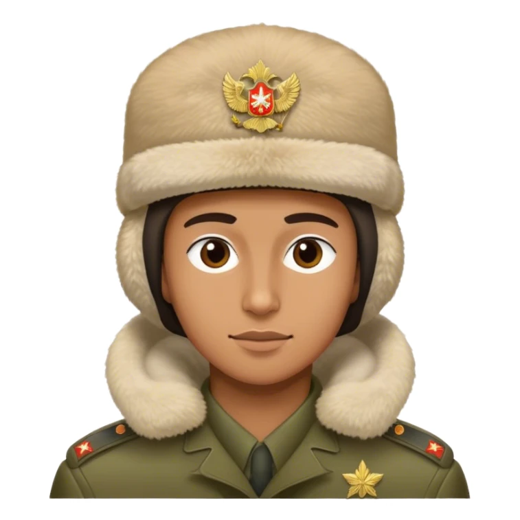 Russian army ushanha hat sticker