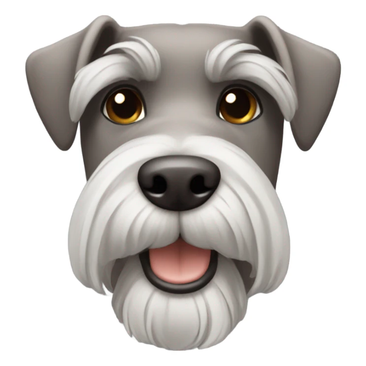 Brownish grey schnauzer head sticker