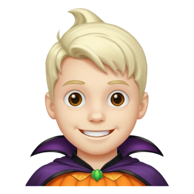 boy with hallowen costumes sticker