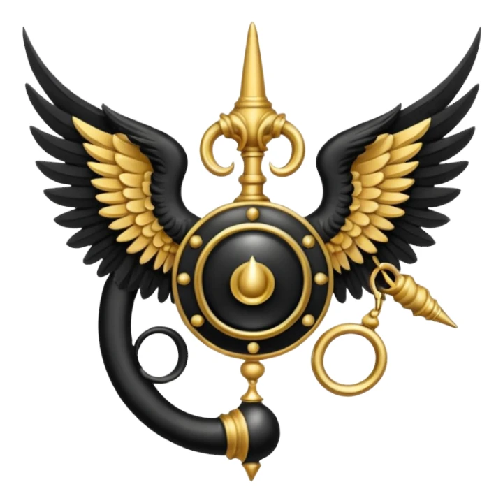 Holy Emblem with black wings and horn sticker