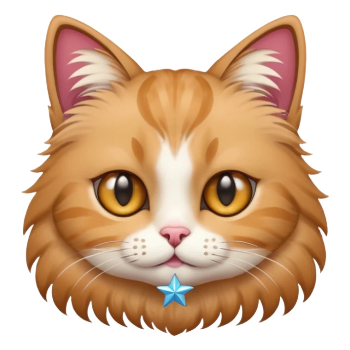 a cat with star on eyes sticker