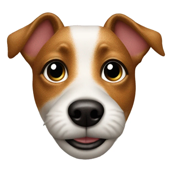  jack Russel dog face textured as a ham sticker