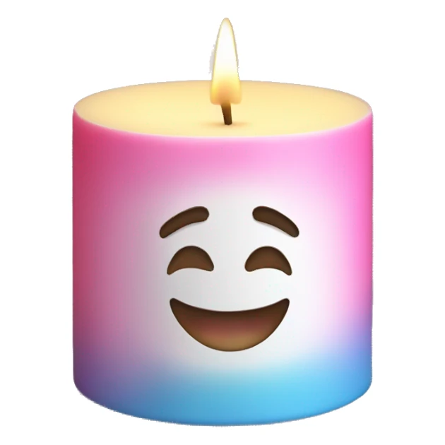 a transgender pride candle sticker