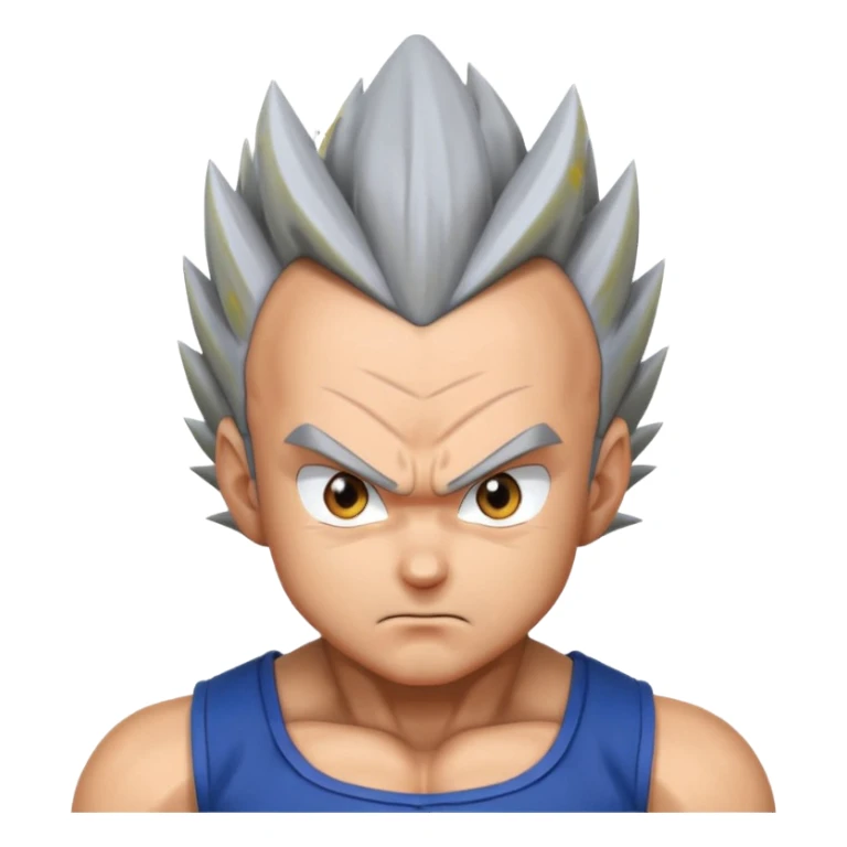 Vegeta Grey hair sticker
