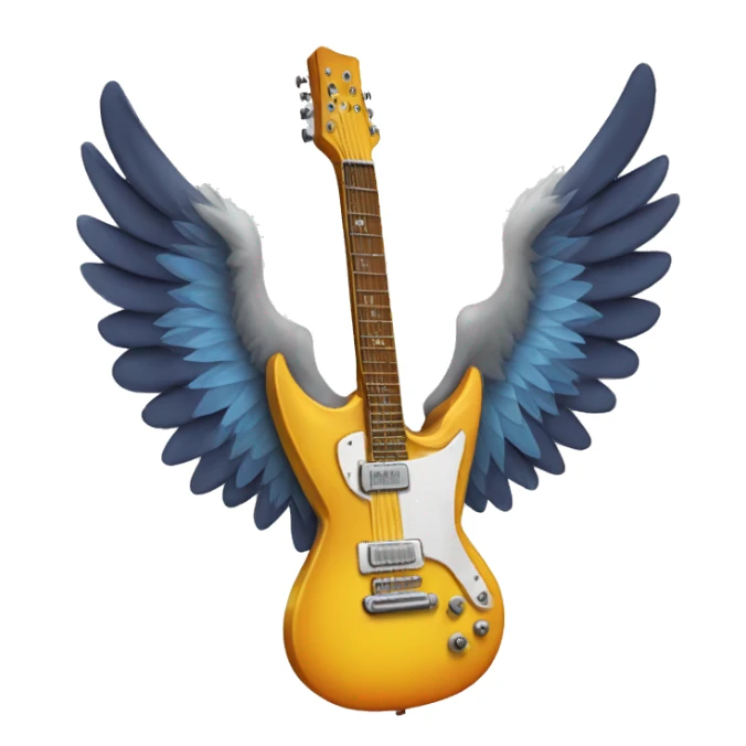 electric kool guitar with wings sticker