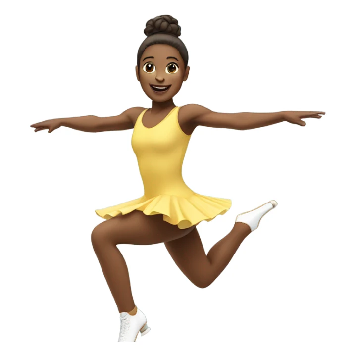 figure skater rotating in a jump sticker