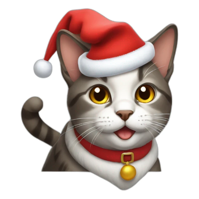 Cat Santa Claus  sticker