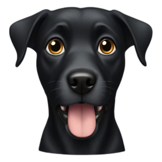 a black dog sticker