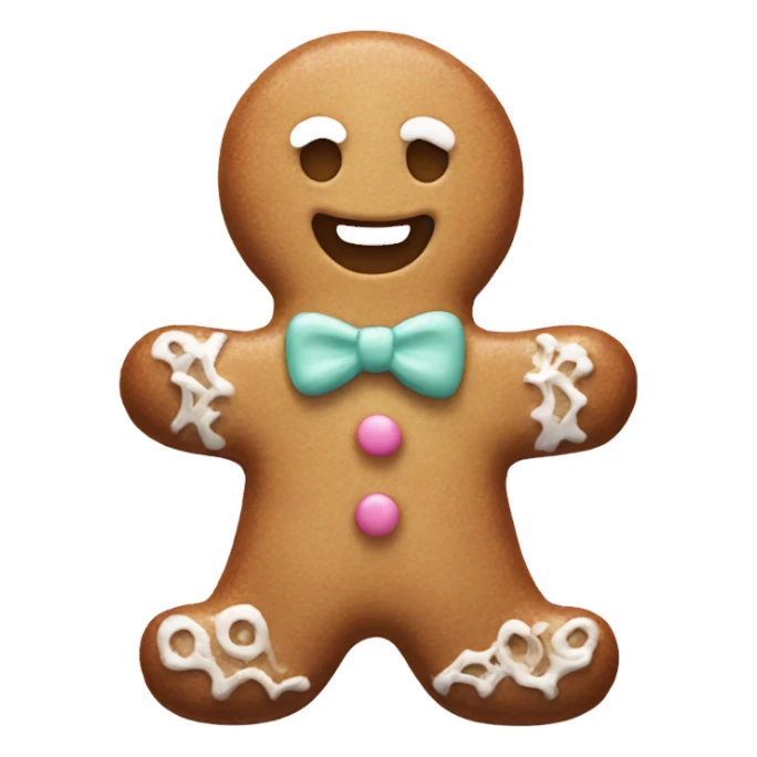 Pastel gingerbread man sticker
