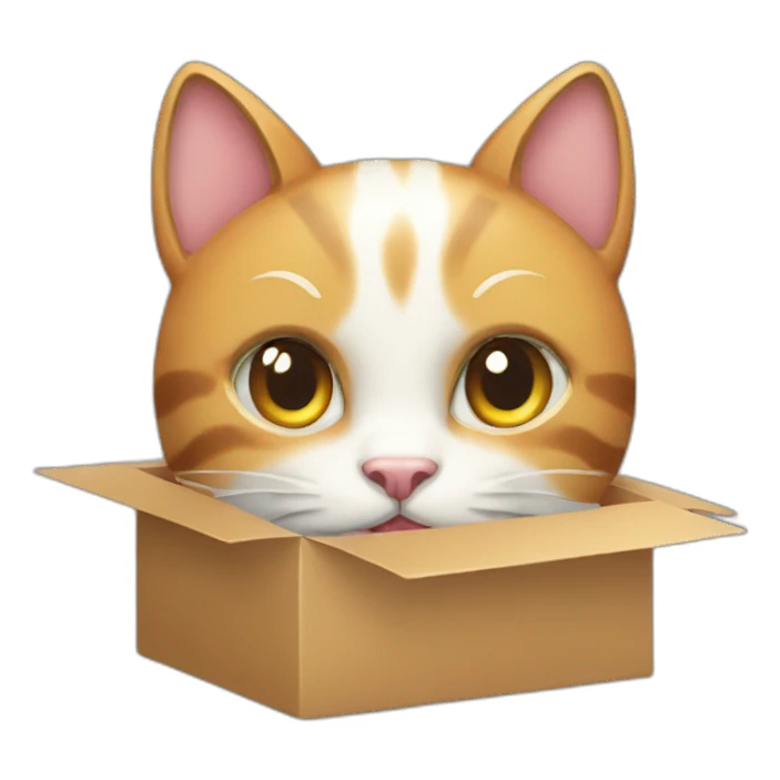 cat from gift box sticker