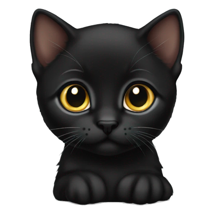 Black Bombay kitten  sticker