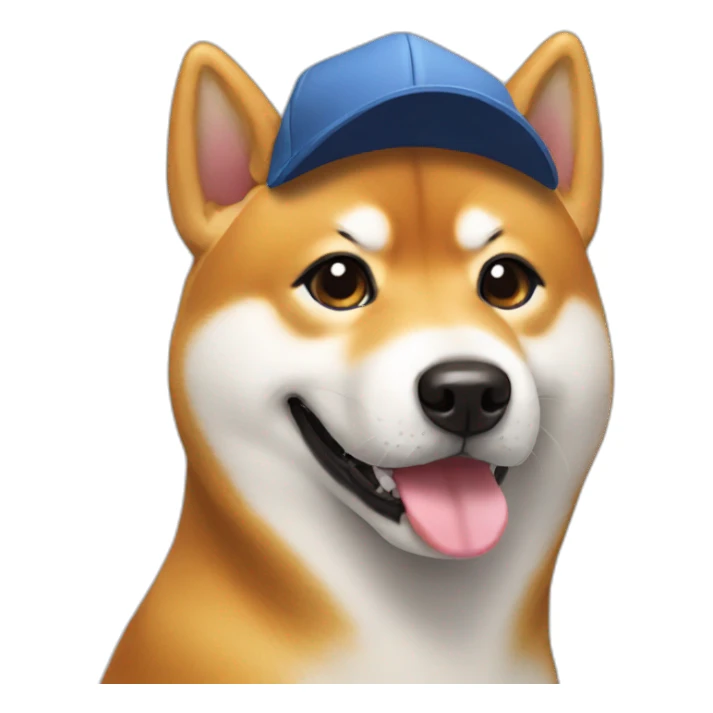 Shiba Inu wearing cap  sticker