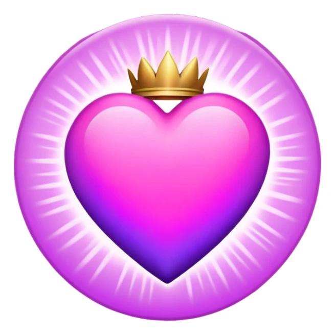 divine heart pink violet  sticker