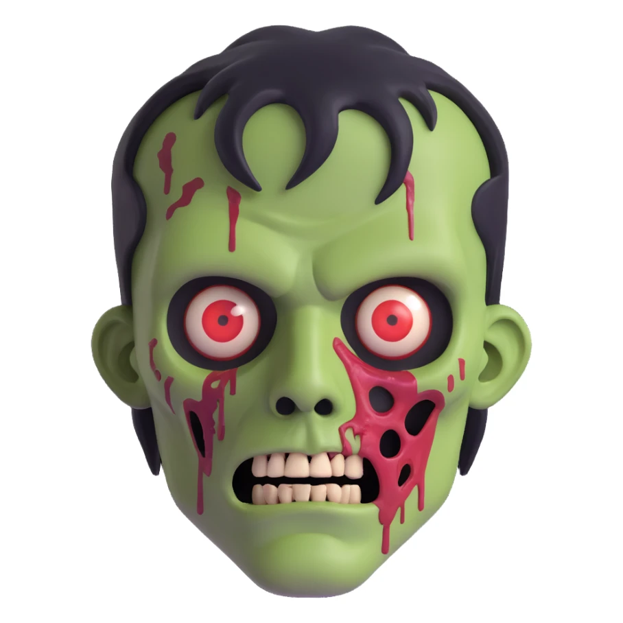 zombie man face sticker