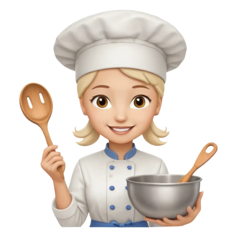 Young female baker – wearing white chef hat

 sticker