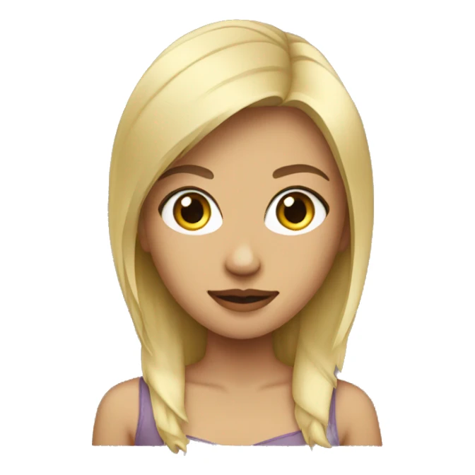 Girl with blonde wolfcut sticker