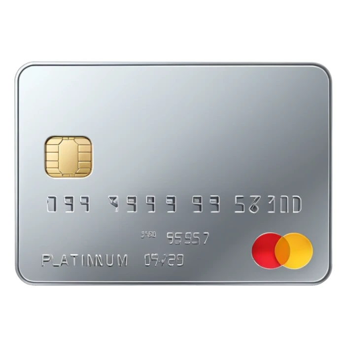 Platinum credit card sticker