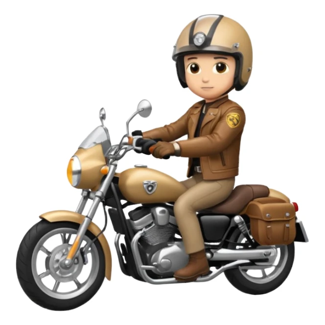 rider riding motorbiker sticker