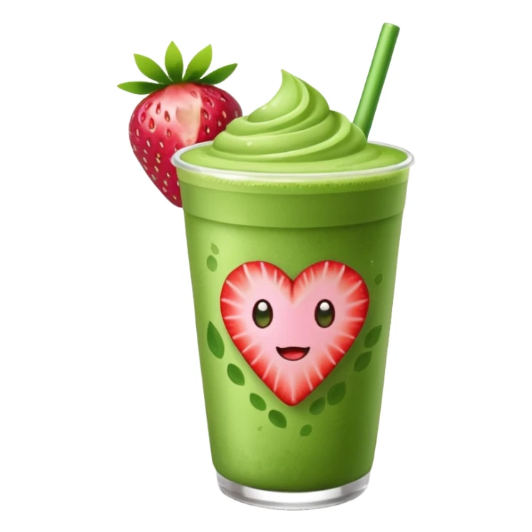 Matcha with strawberry drink  sticker