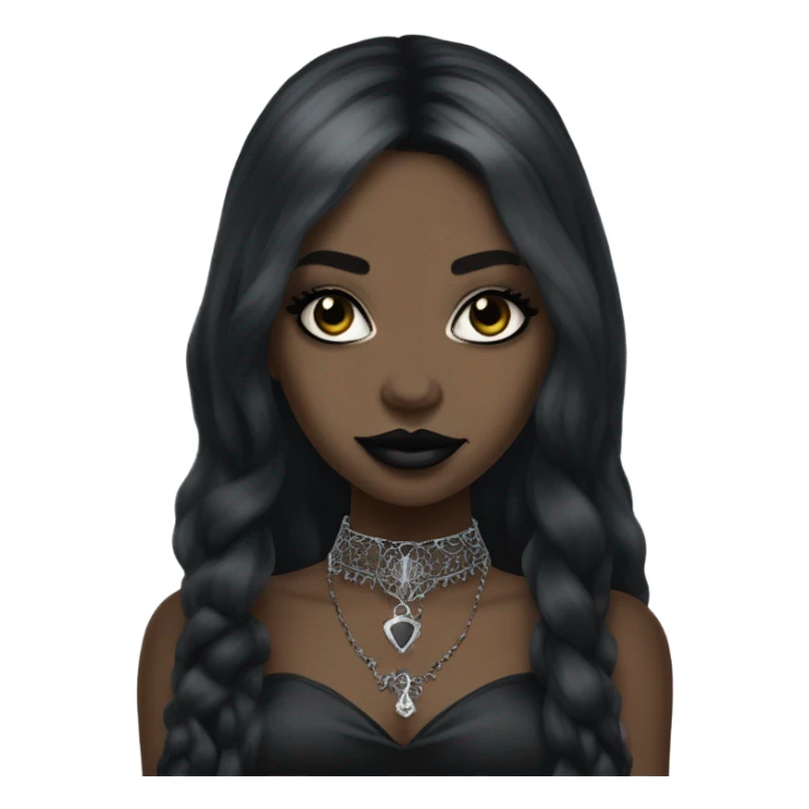Gothic black girl  sticker