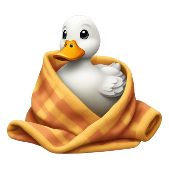 Duck in blanket  sticker