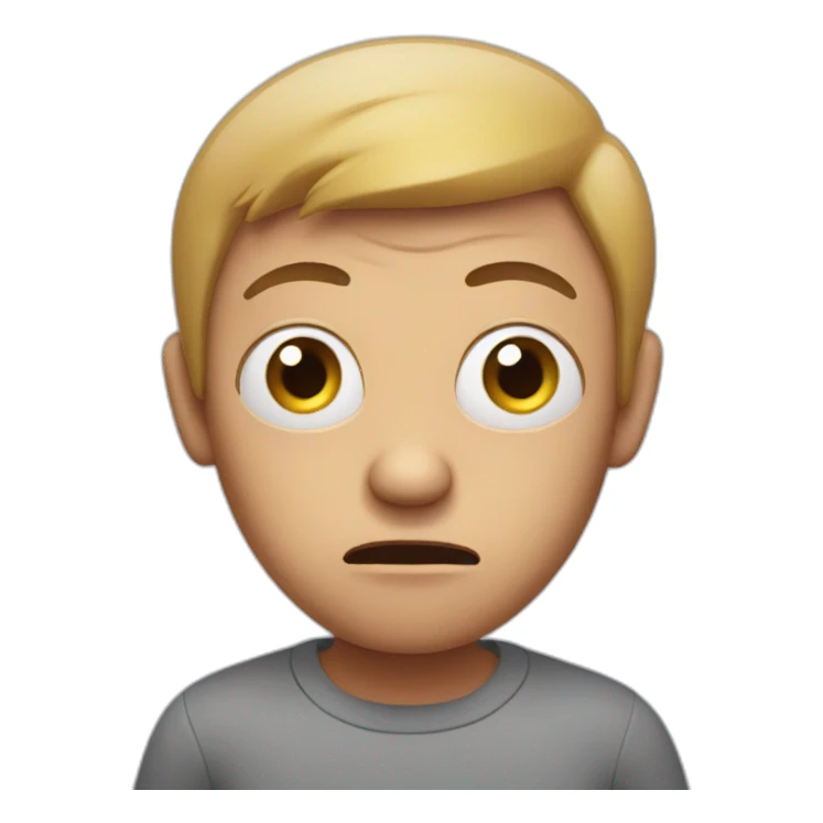 scared man with big eyes sticker