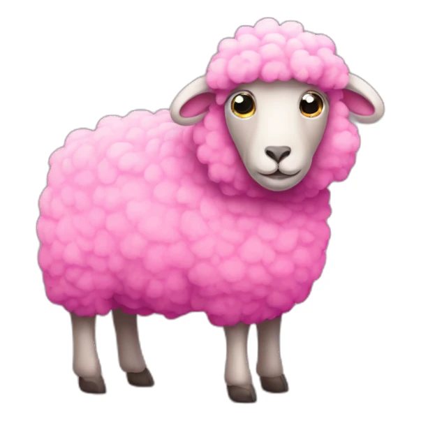 pink sheep sticker