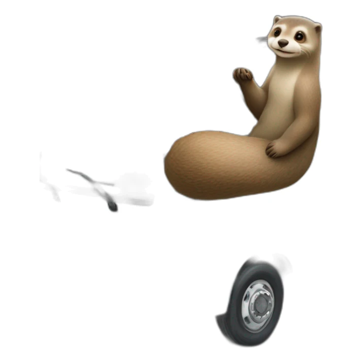 Loutre sur un camion sticker