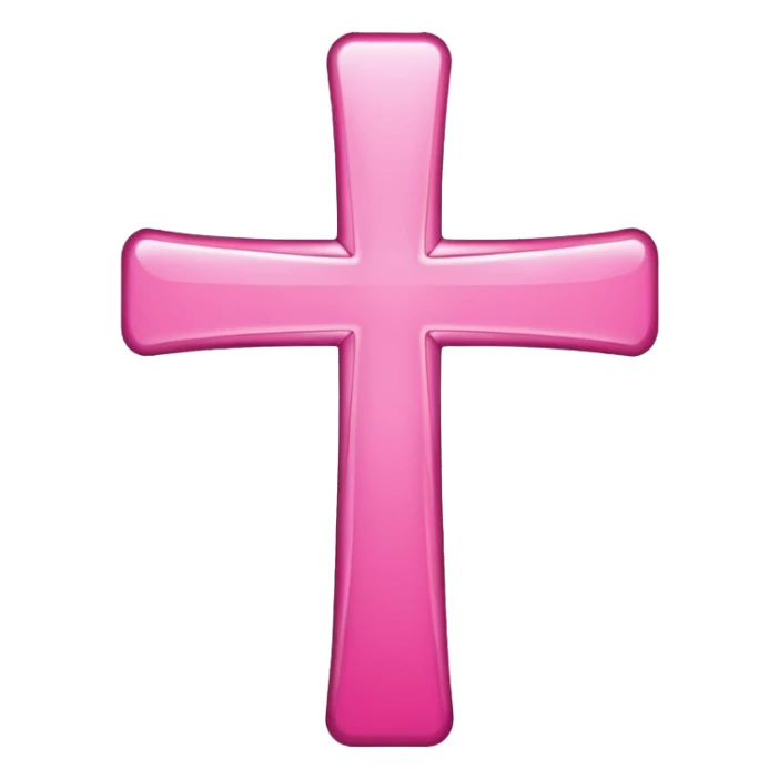 make a catholic symbol with very girly pink tones. sticker