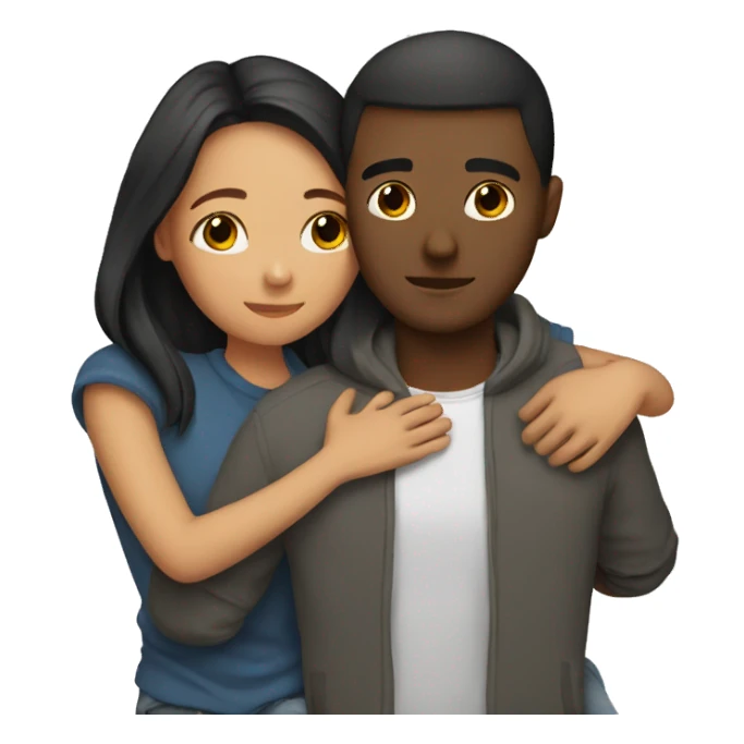 Boyfriend girlfriend hugging  sticker
