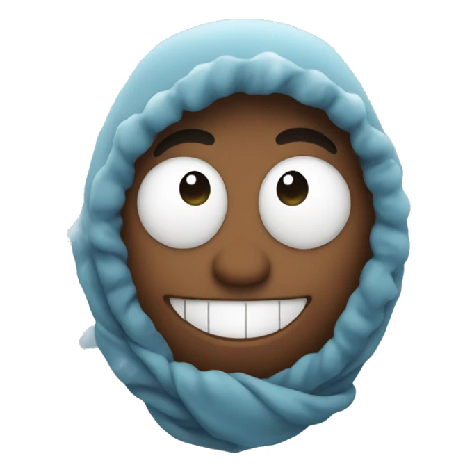 Happy face in the cold sticker