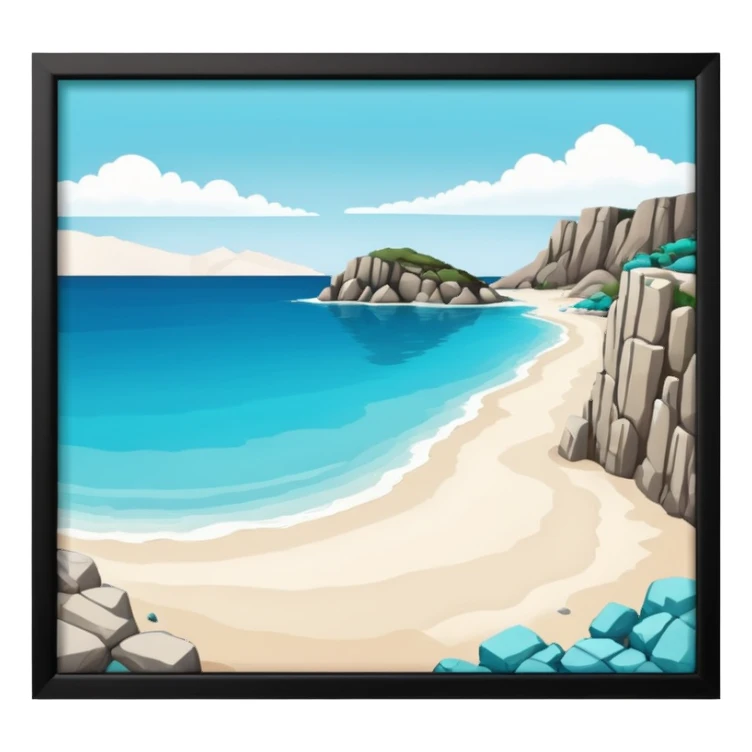greek island beach sticker