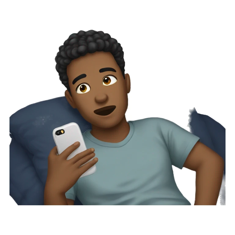 Boy use tha phone late night 🌙 😴  sticker