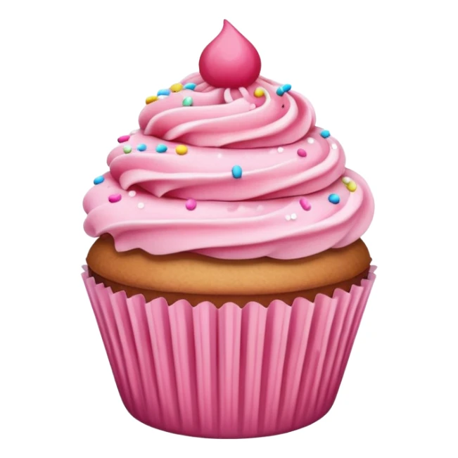 Cupcake with pink icing sticker